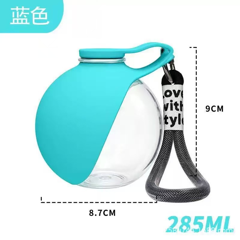 New Pet Supplies Stainless Steel Water Bottle Round Outdoor Water Cup Portable Foldable Cat Dog Water Dispenser