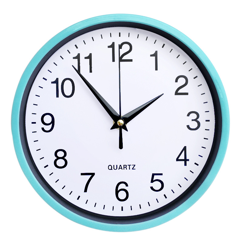 8-inch Silent Wall Clock Compass Movement Kitchen Bedroom Clock Can Add Logo Round