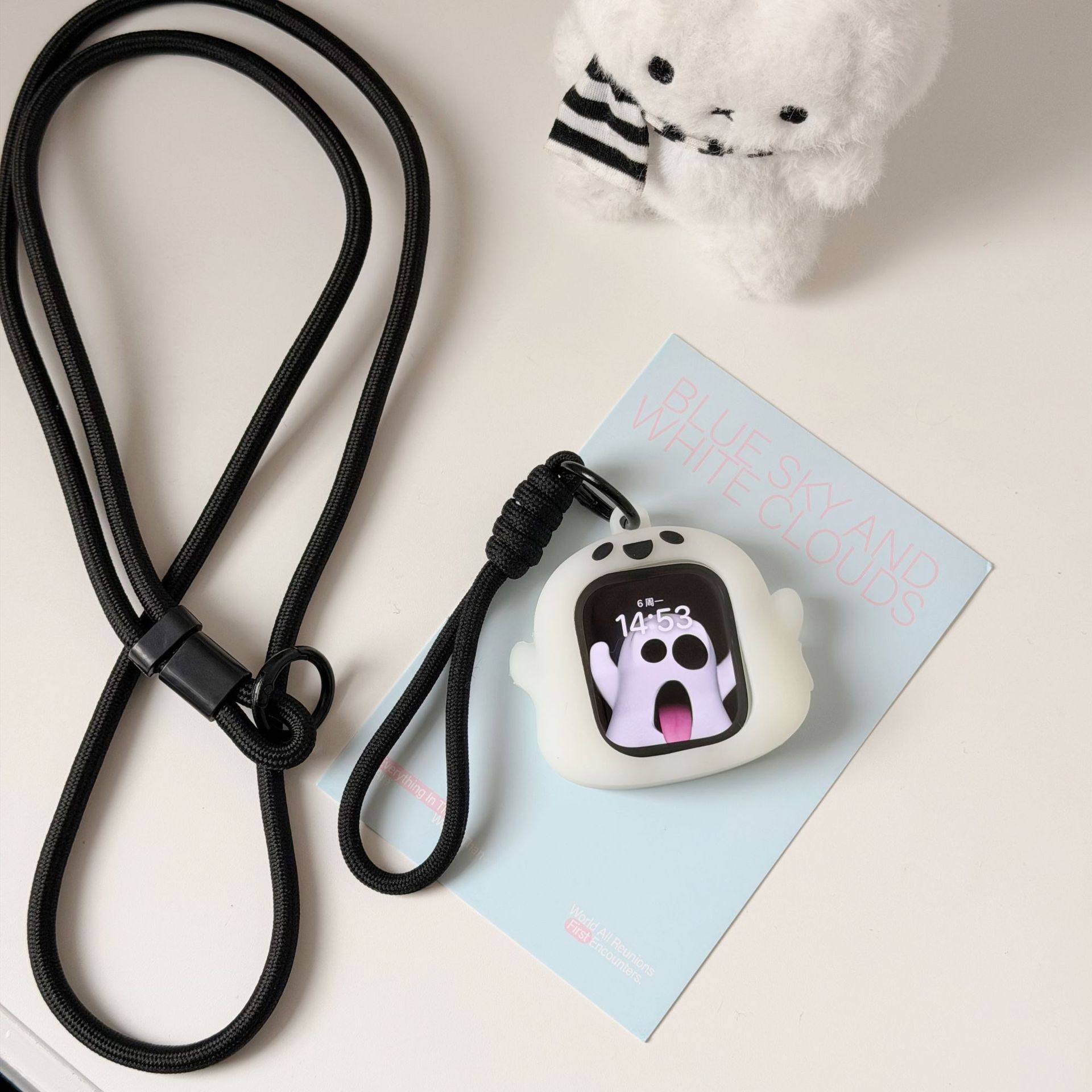 Glow in the dark ghost compatible Apple watch Apple watch S11/10/9 protective case iWatch Ultra soft case