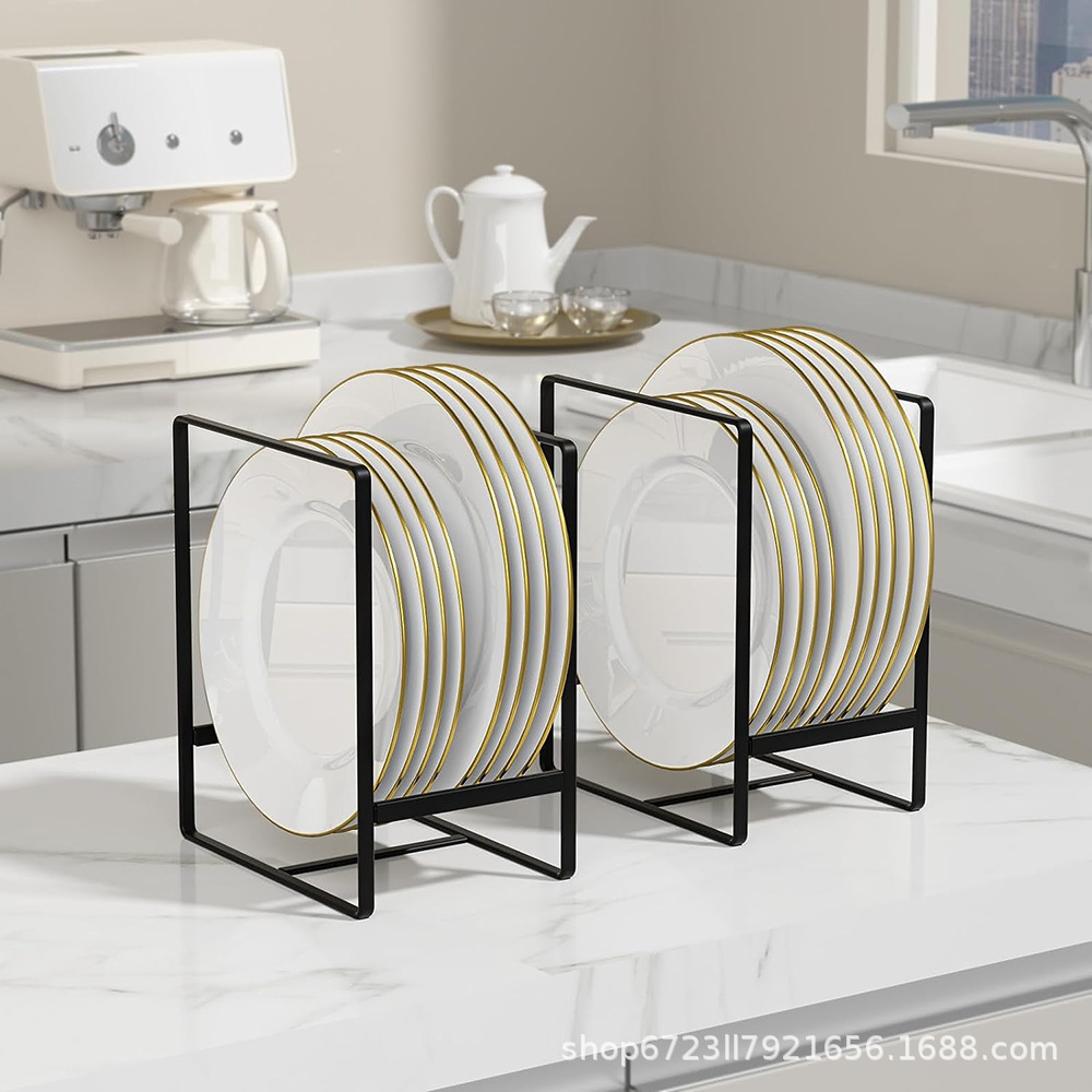 Japanese-Style Drain Rack, Plate and Bowl Holder, Kitchen Storage Organizer, Cabinet Shelf, Dinner Plate and Bowl Rack, Cutting Board and Pot Lid Holder