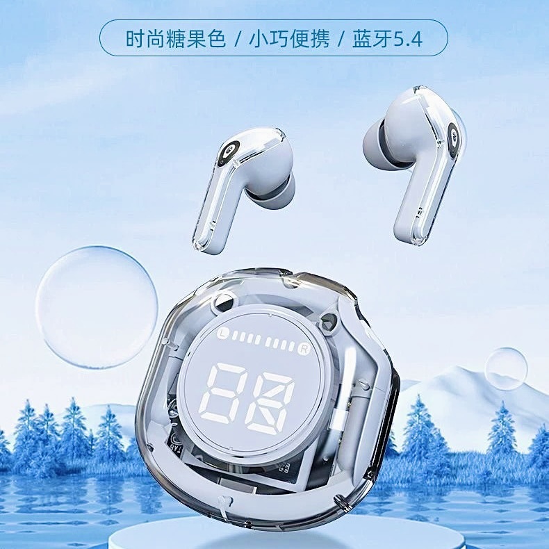 New transparent Bluetooth earphone air39, bilateral stereo, sports, secondary yuan, noise reduction, Huaqiangbei earphone