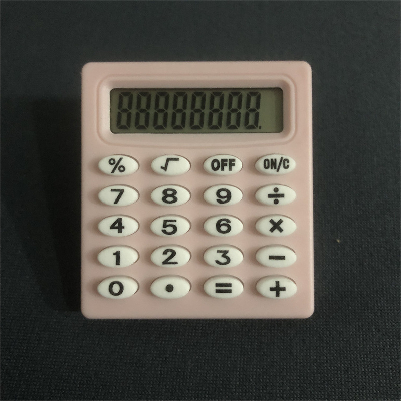 Small Square Mini Calculator Student Stationery Arithmetic Calculator Pocket 8-Digit Calculator