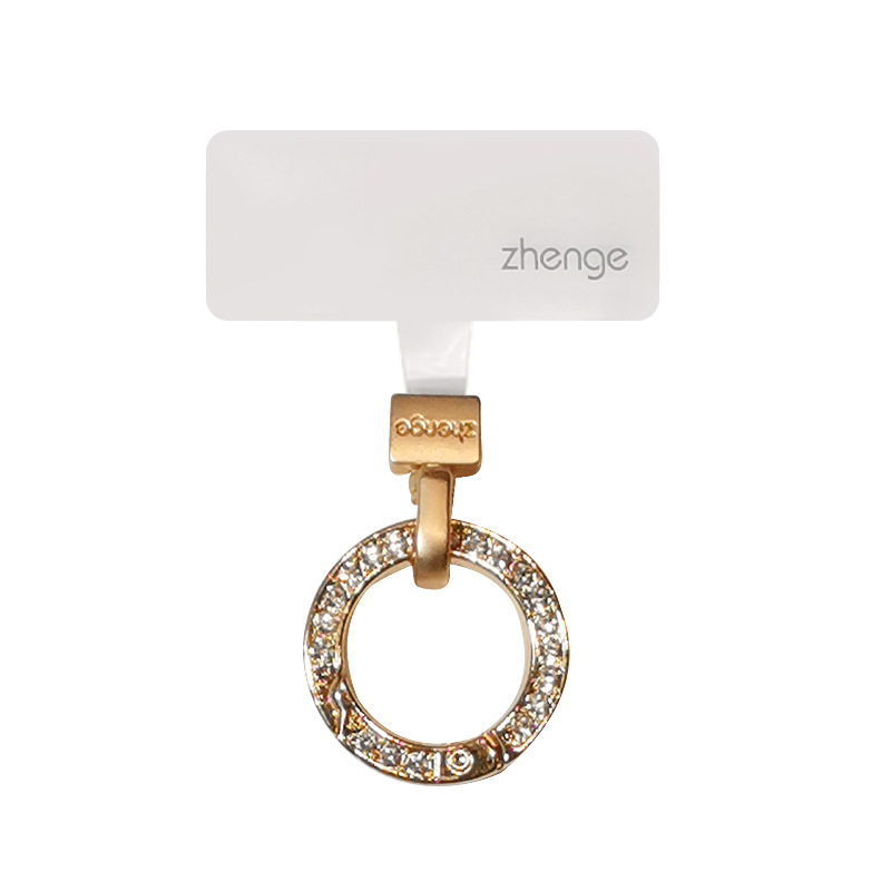 Rhinestone round buckle phone strap swivel head clip piece thin gasket phone chain hanging piece not top shell does not affect charging new