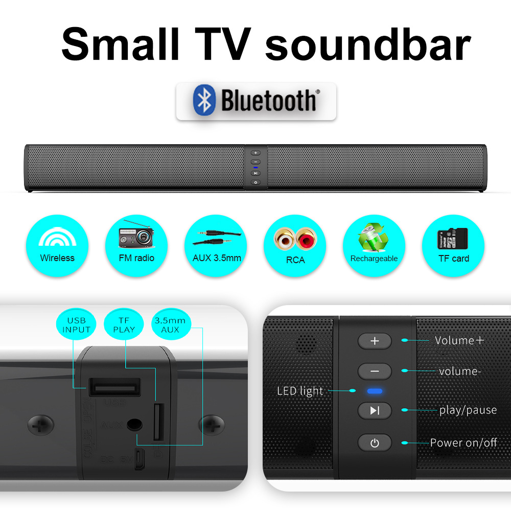 Private Mold Splittable Soundbar Home Outdoor Computer Soundbar Bluetooth Audio