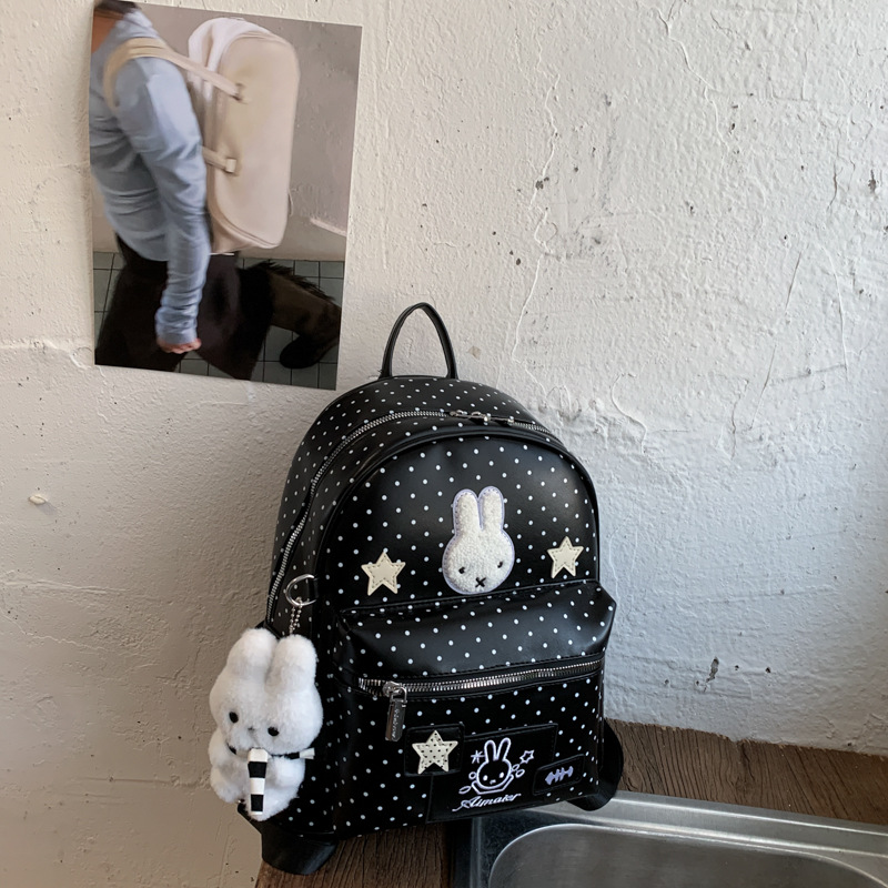 Cute Polka Dot Miffy Rabbit Backpack 2026 New Casual Commute School Bag
