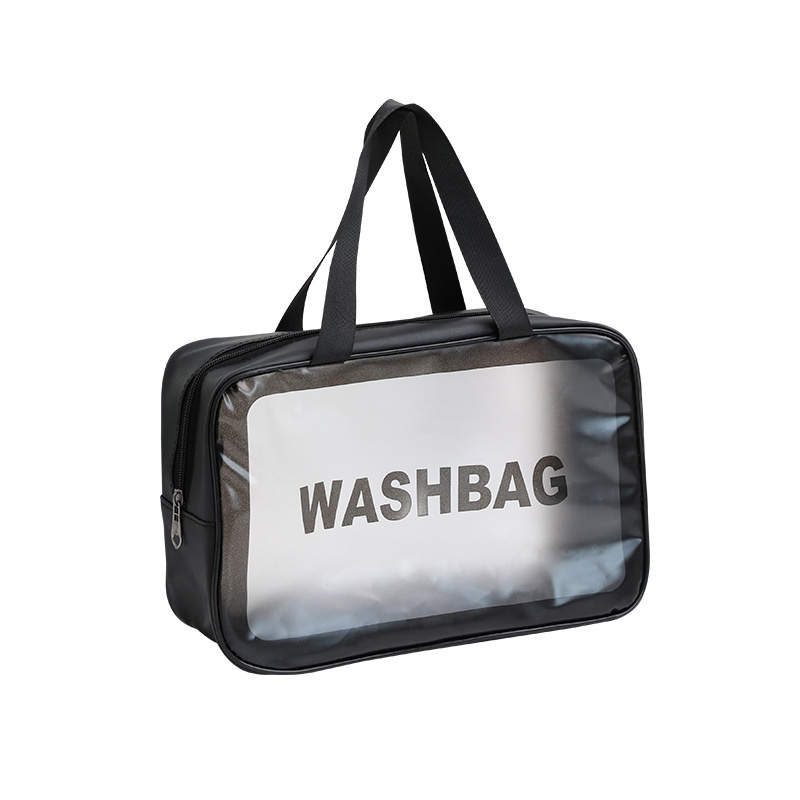 PVC Waterproof Cosmetic Bag, Portable Handheld Storage Bag, Large Capacity Toiletry Bag, Travel Storage Bag, Customizable
