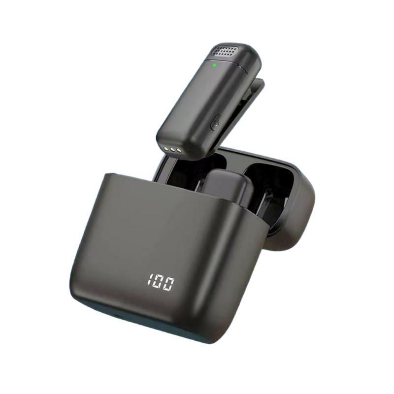 K6 Wireless Clip-on Microphone with Charging Case, for Mobile Outdoor Live Streaming, Video Recording, Noise Reduction Microphone