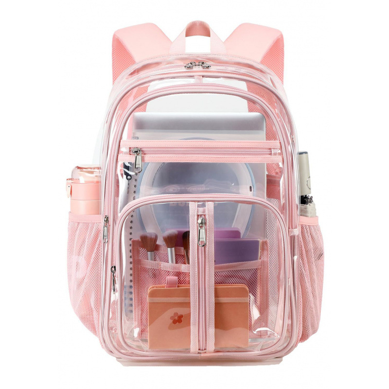2026 New Transparent Backpack Men's Women's Student School Bag Large Capacity TPU Waterproof Multifunctional Backpack Casual
