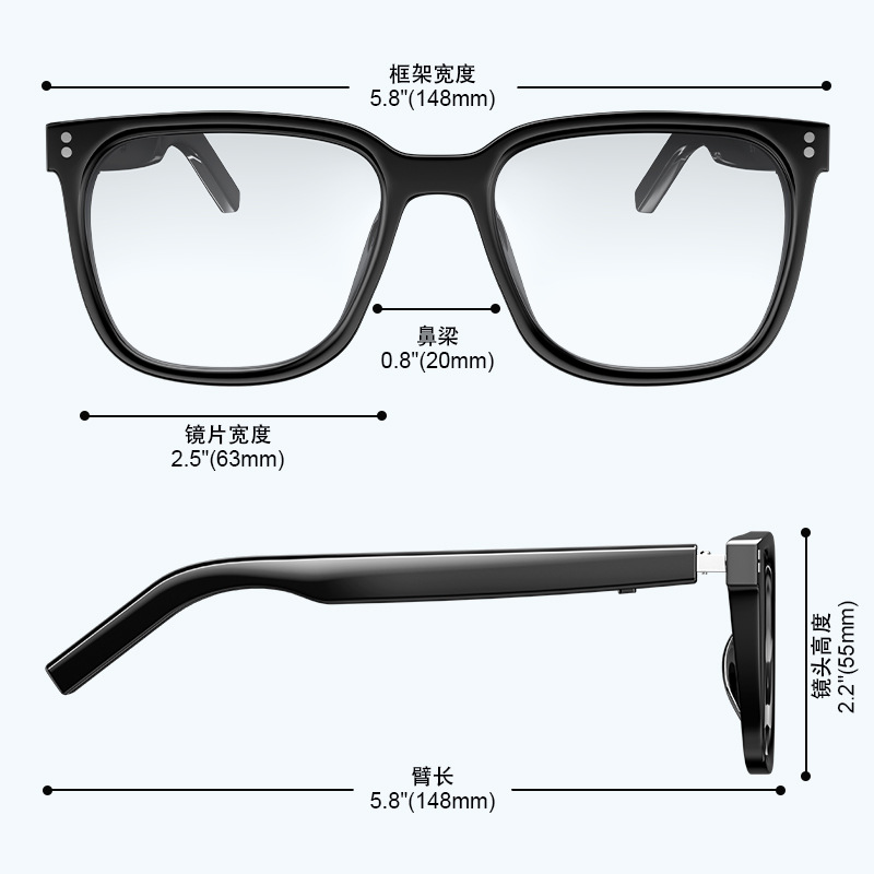 M10A Smart AI Translation Bluetooth Glasses Magnetic Dual Lenses Anti Blue Light UV with Polarized New