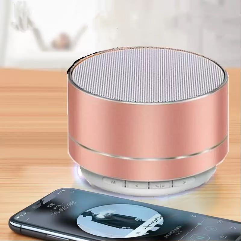 A10 Metal Bluetooth Speaker Small Steel Cannon Bass Outdoor Small Audio Home Desktop Mini Speaker