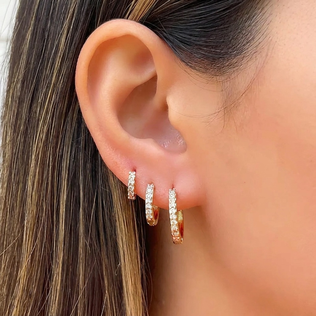 Zircon Wheat Ear Integrated Ear Cuff Earring Sparkling Leaf Ear Buckle Ear Jewelry