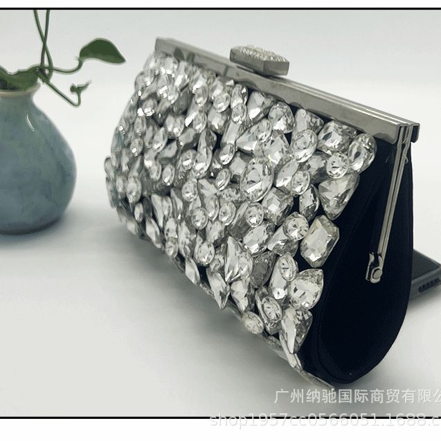 New alloy rhinestone bag clutch evening bag celebrity dress banquet bag handbag