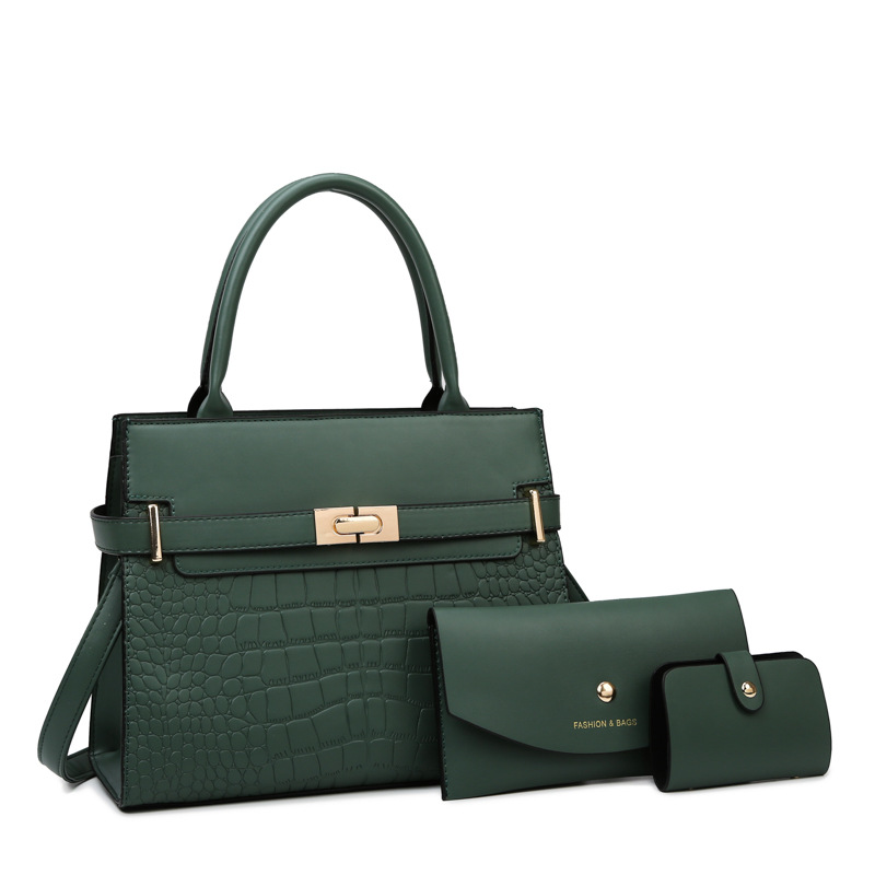 Handbags Women's Bag 2024 New Stone Grain Multi-piece Set Women's Bag Shoulder Crossbody Handbag