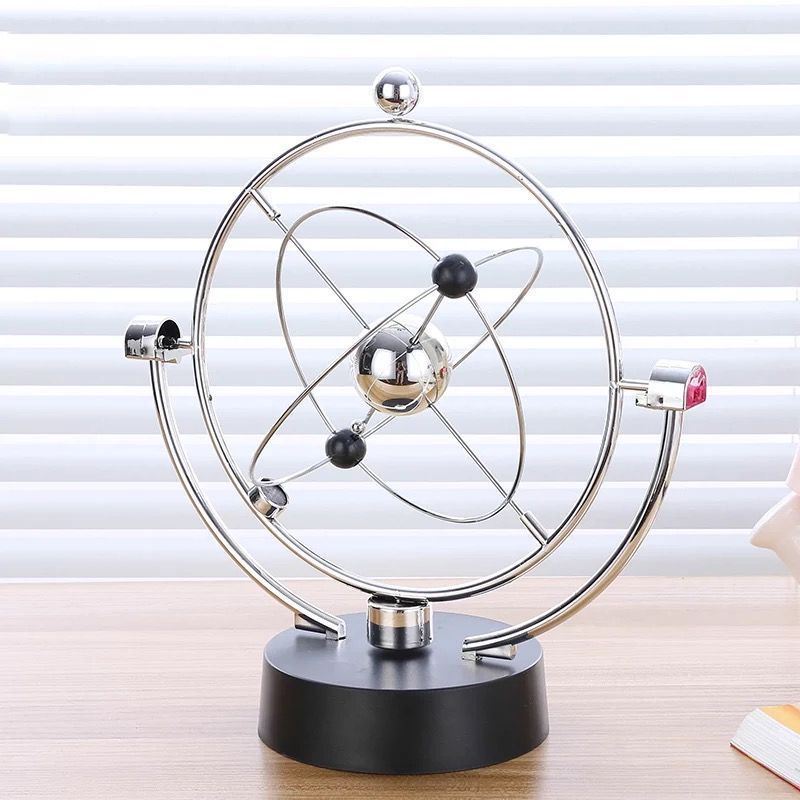 Perpetual Motion Ornament Earth Perpetual Motion Instrument Desktop Celestial Sphere Orbit Model Rotating Magnetic Swinger