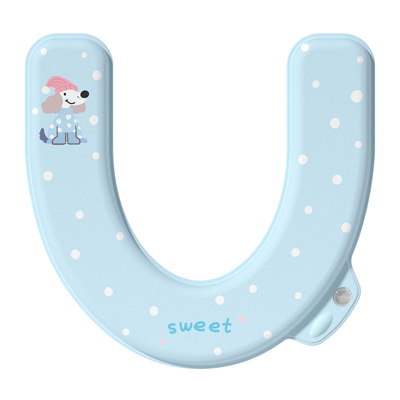 【Copyright】Waterproof Home Toilet Mat EVA Washable Thickened Adhesive Seat Cushion Four Seasons Toilet Seat Cover Universal