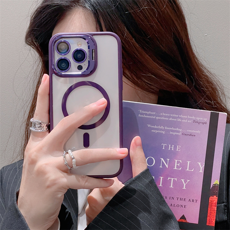 Compatible with Apple 17 Pro Max phone case iPhone 15/14 same color lens film U1 invisible bracket with magnetic
