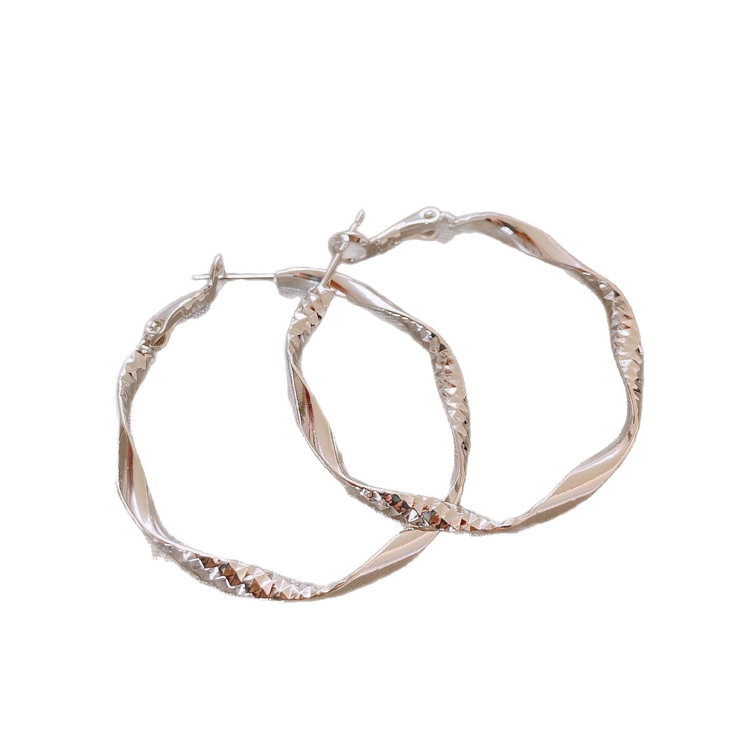 Silver Large Circle Earrings for Women 2026 New Ear Hoops Unique Beautiful Earrings