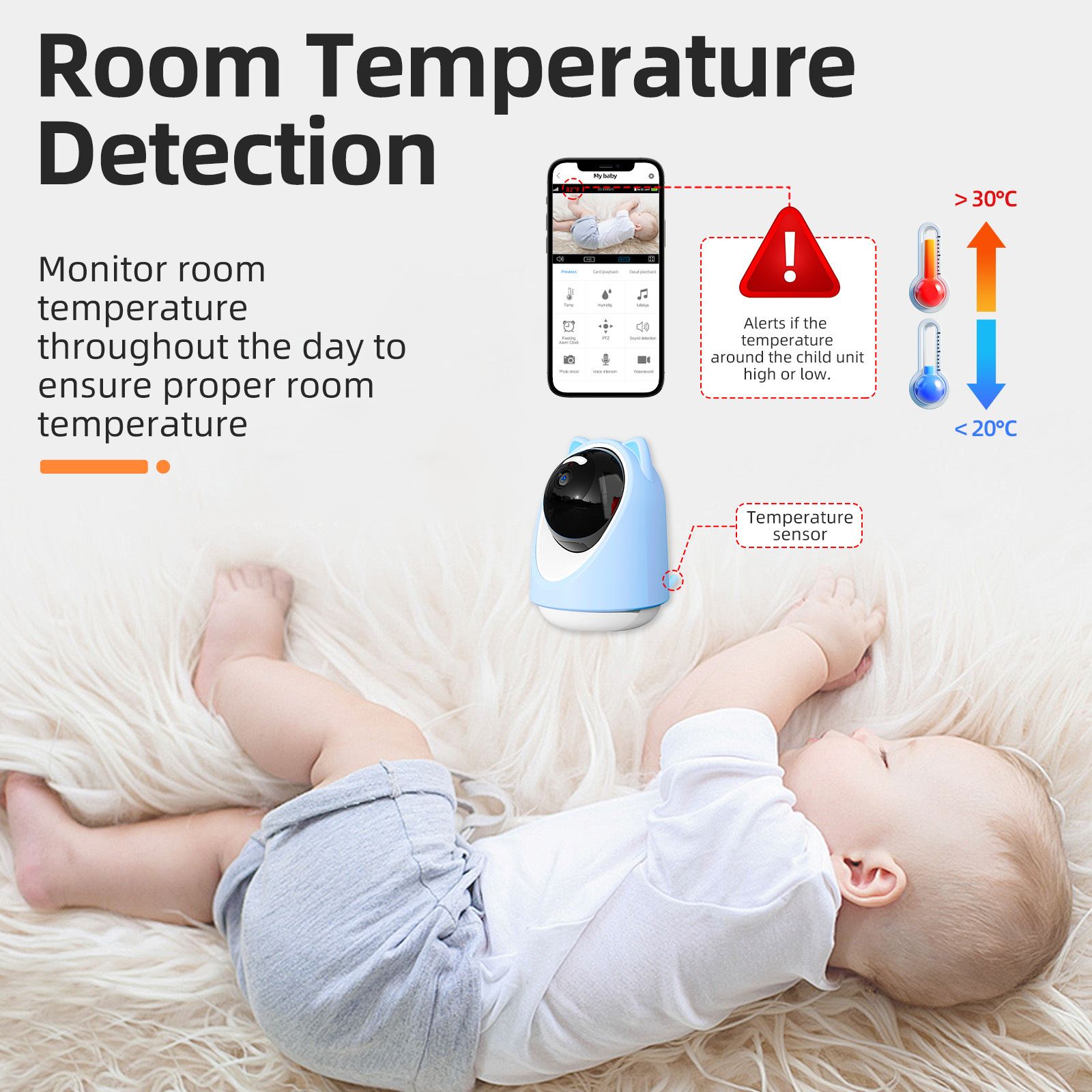 5G Baby Monitor with APP HD Care baby monitor Home Baby Camera