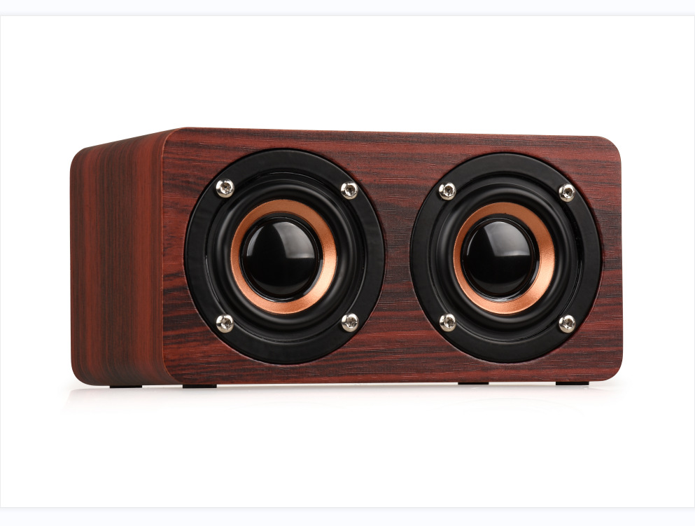 New Wireless Bluetooth Wooden Box Home High-Quality Sound Wood Grain Card Insert Speaker Supports U Disk TF Card