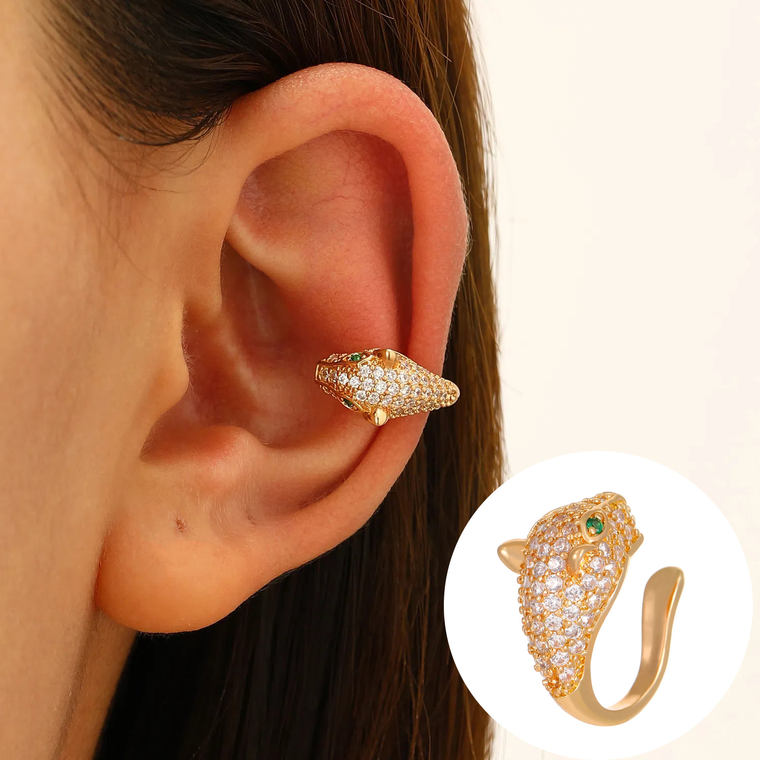 Ear Clip No Hole Ear Bone Clip No Piercing Women Simple Zircon Earrings