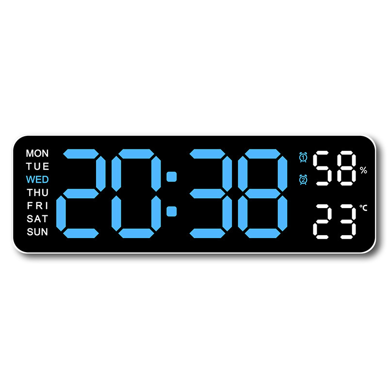 5503 Electronic Clock Simple Multifunctional Rectangle Large Font Alarm Clock Hanging or Standing