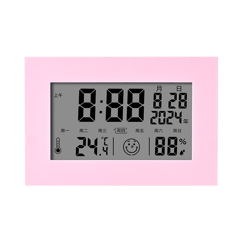 Perpetual Calendar Smart Desk Clock Silent Temperature and Humidity Large Volume Student LCD Desktop Electronic Clock Alarm Clock