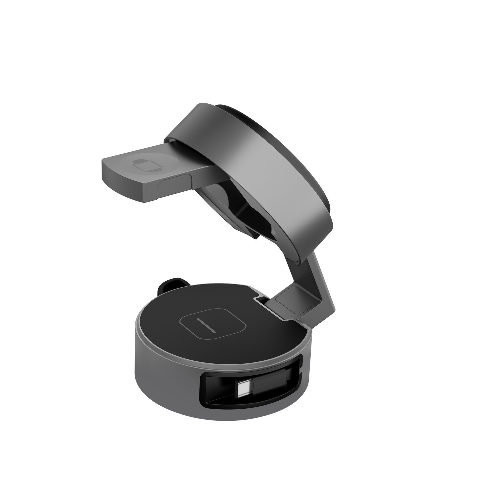 Qi2 folding charger 15W 3-in-1 wireless charging station desktop magnetic wireless charger phone stand