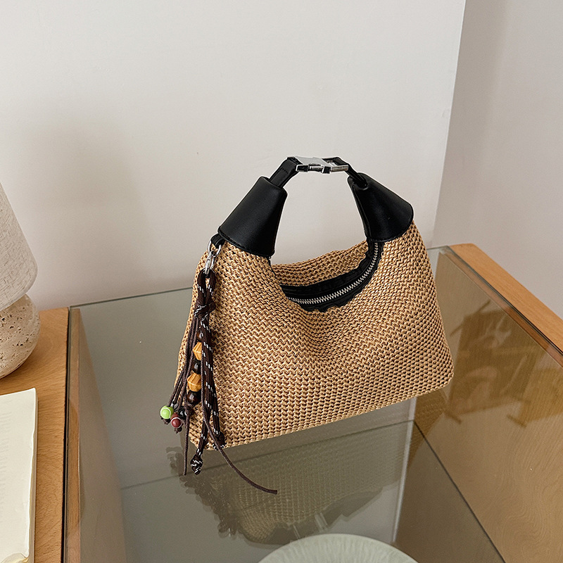 Summer New Straw Bag 2026 New Shoulder Bag Casual Underarm Bag Popular Commute Woven Crossbody Bag for Women
