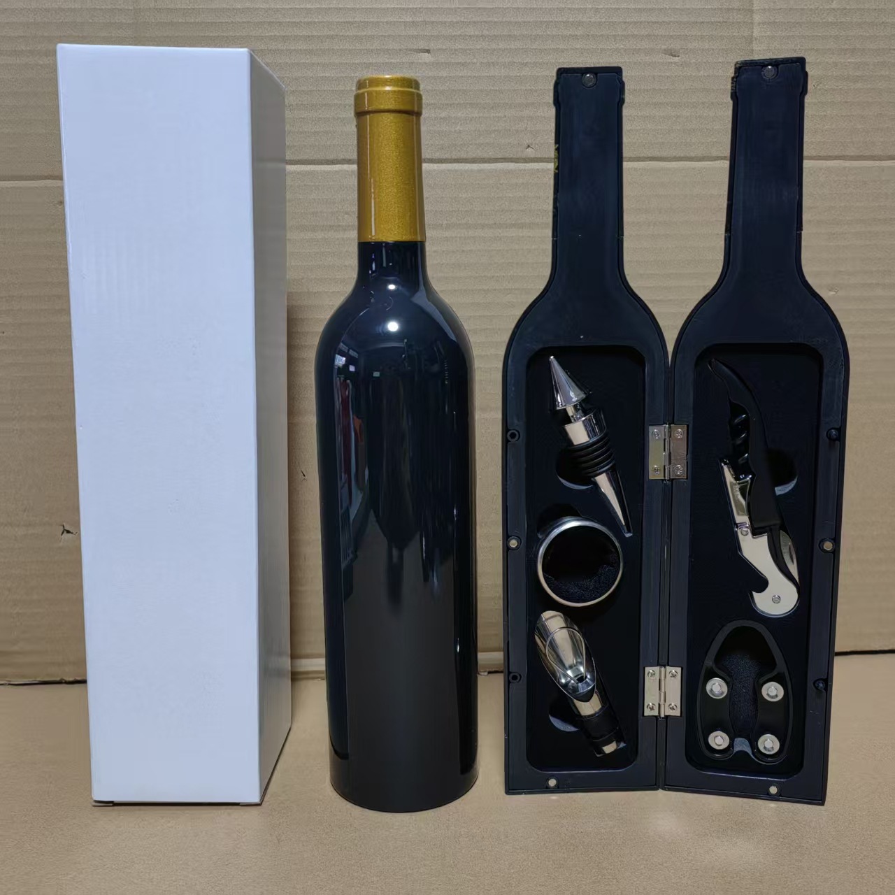 Red Wine Tool Set Gold Head Matte Bright Large Wine Bottle Five-Piece Set Red Wine Tool Box Opener Wine High