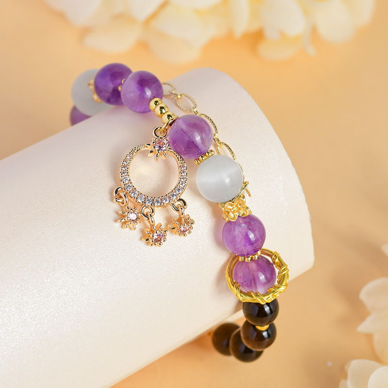 Natural Crystal Twelve Zodiac Original Bracelet Fresh Style New Live Streaming Network Women's Bracelet