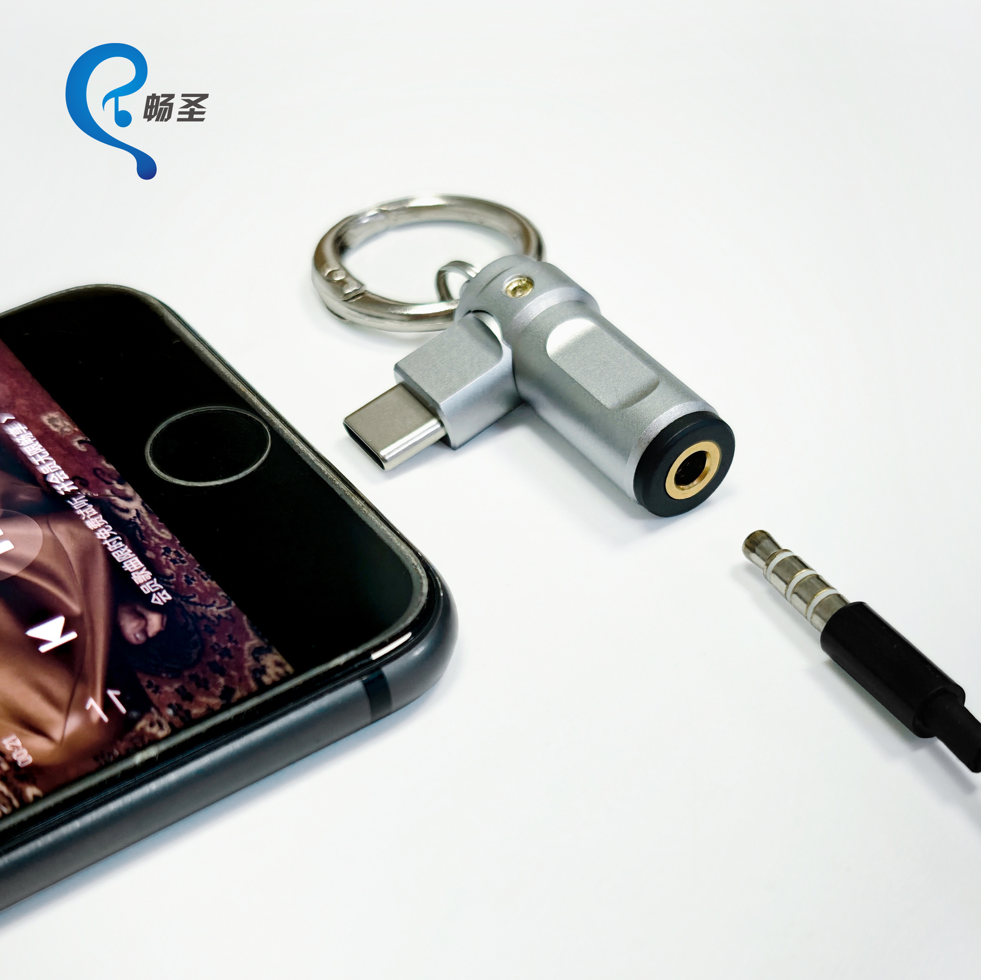 Portable decoding earphone amplifier Type-C bent CS43198 small tail full copper 9281AC earphone adapter
