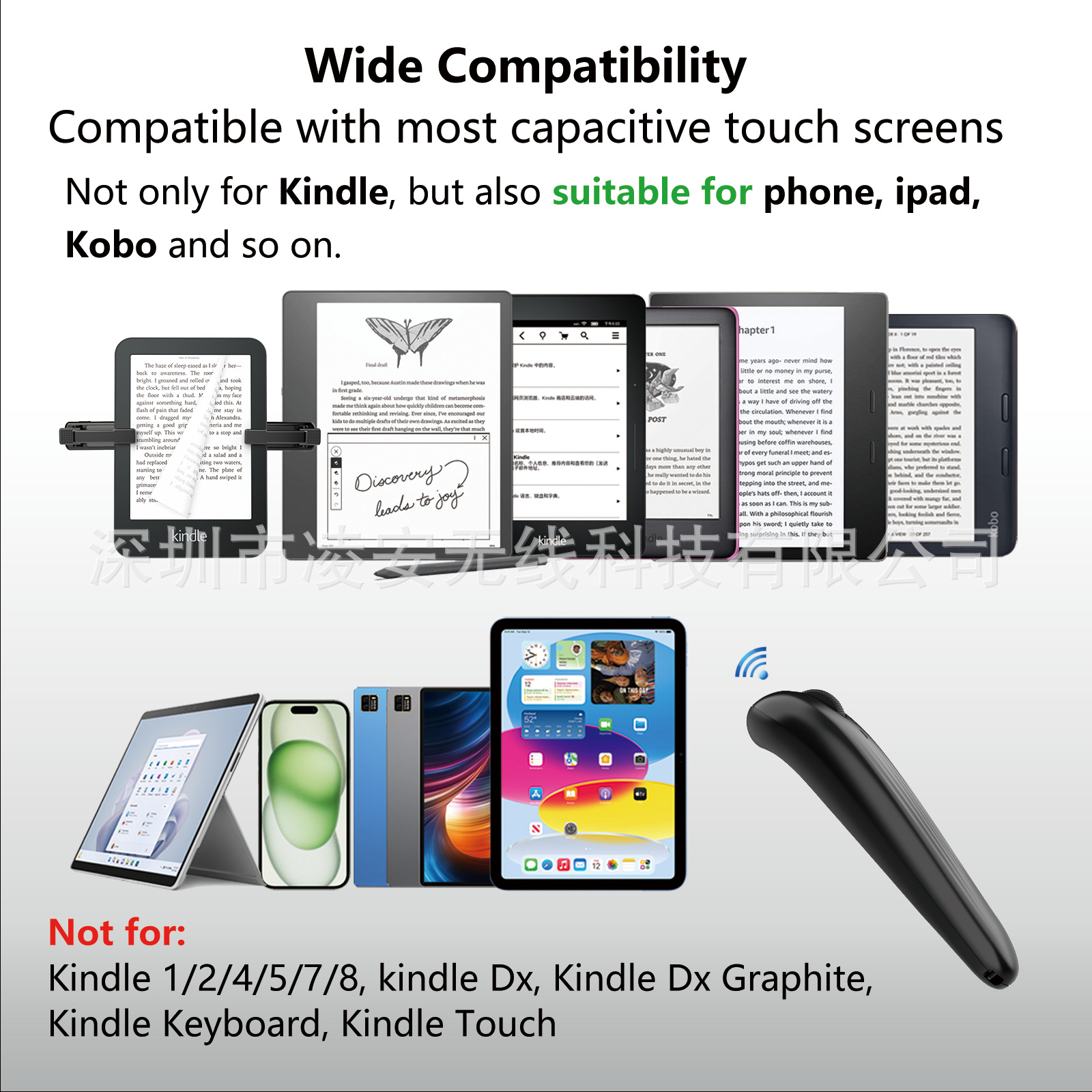 Kindle compatible e-book remote page turner reading novel remote control