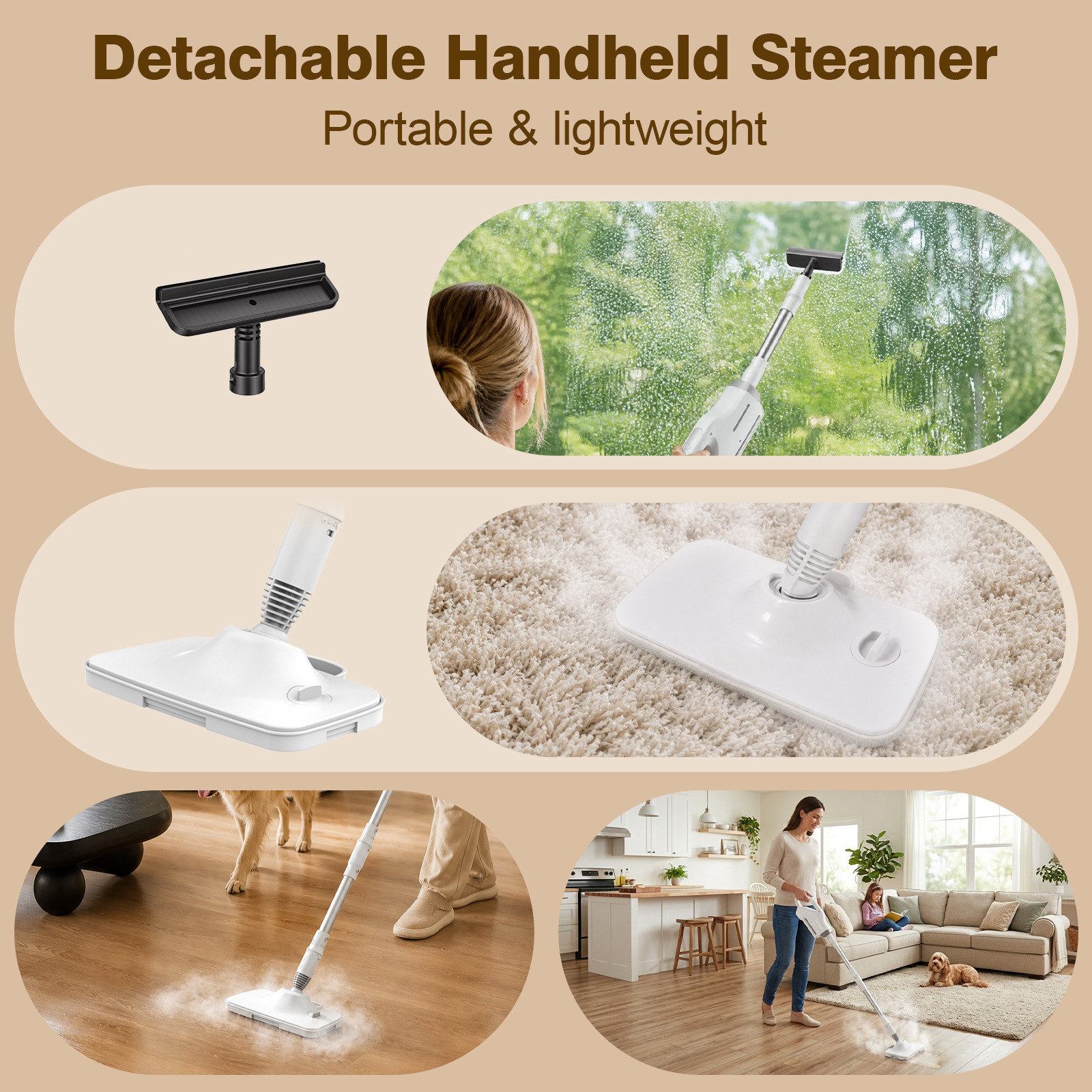 Strictly Selected Amazon Steam Mop Handheld Floor Mop Multifunctional High-Temperature Steam Cleaning Machine