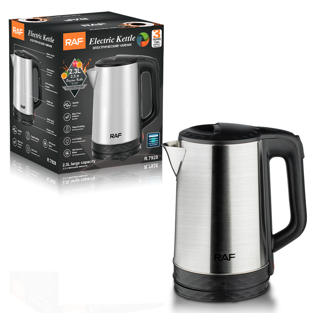 Electric Kettle Stainless Steel Tea Maker Food Grade Electric Kettle Auto Shut-off Water Boiler 2.0L