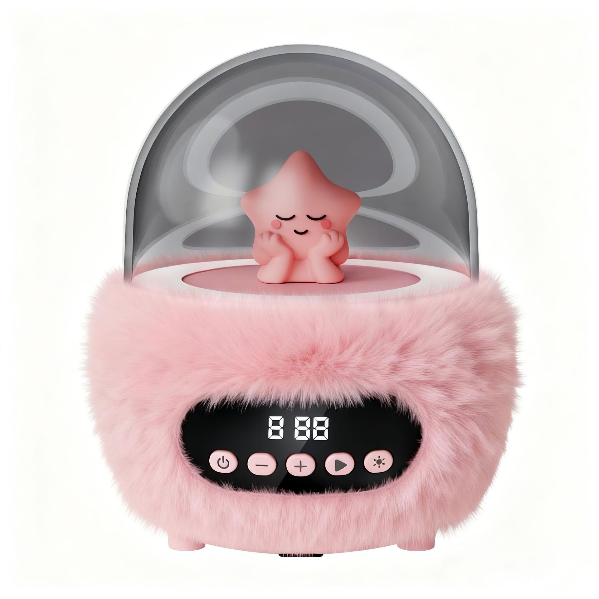 New Bluetooth Speaker Plush Star Speaker Projection Night Light Alarm Clock Girl Heart Gift