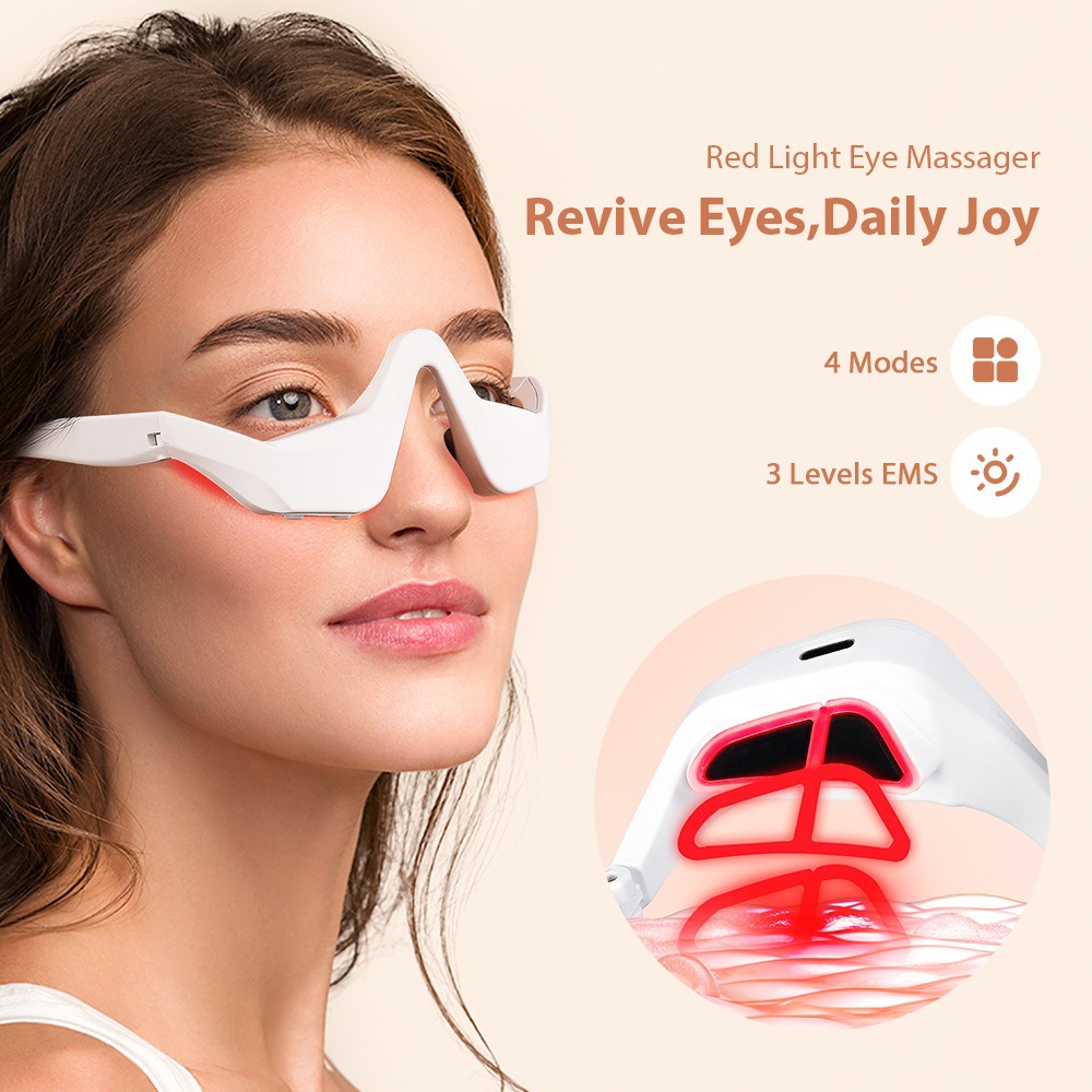Exclusive EMS Eye Massager 3D Red Light Massager Dark Circles LED Eye Care Beauty Device