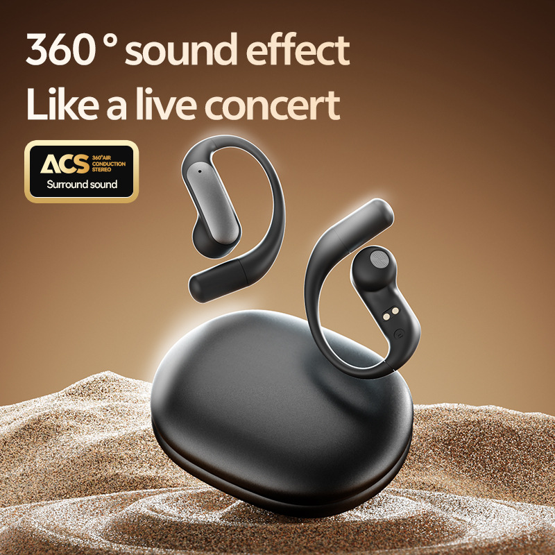 2026 New Bluetooth Earphones Open Earphones Wireless Private Mold Ultra-Long Battery Life Digital Display Hanging Ear Bluetooth Earphones
