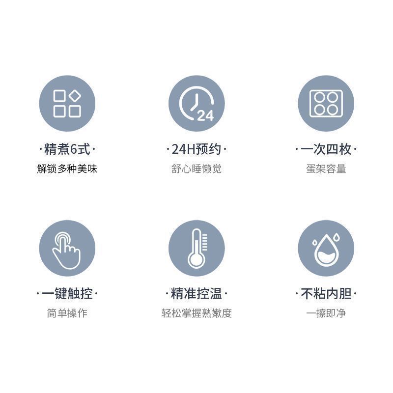 Egg Cooker Steamer Multifunctional Automatic Shut-off Household Small Mini Dormitory Boiled Eggs Breakfast
