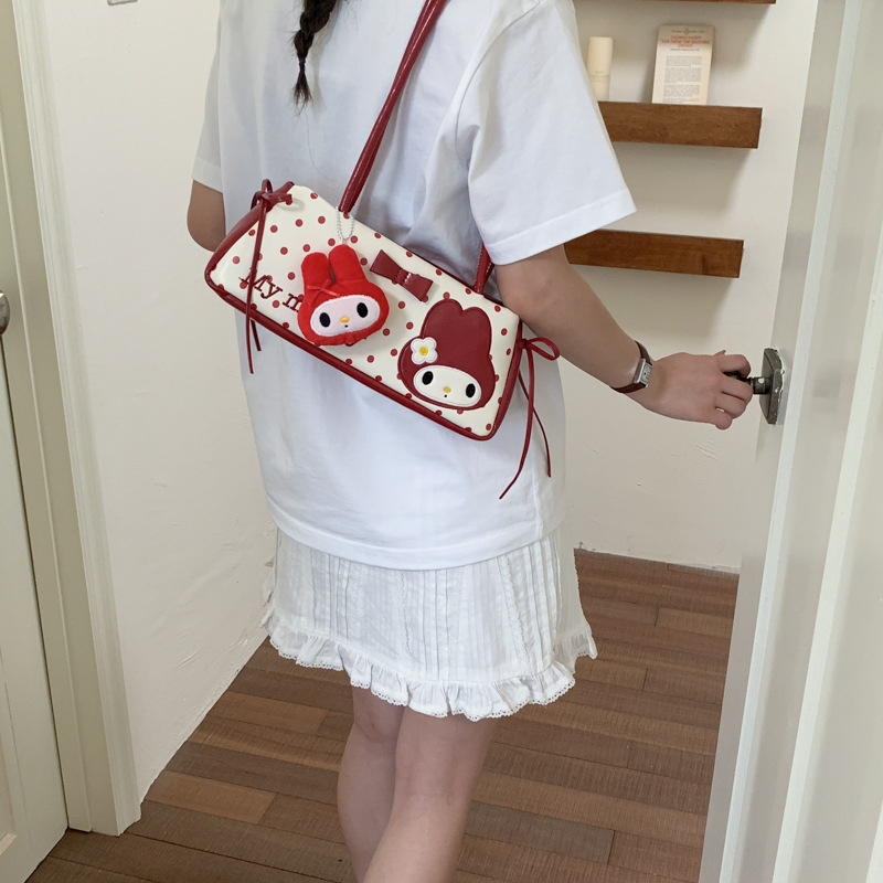 Sweet Melody Armpit Bag 2026 New Polka Dot Handbag Student Daily Single Shoulder Bag