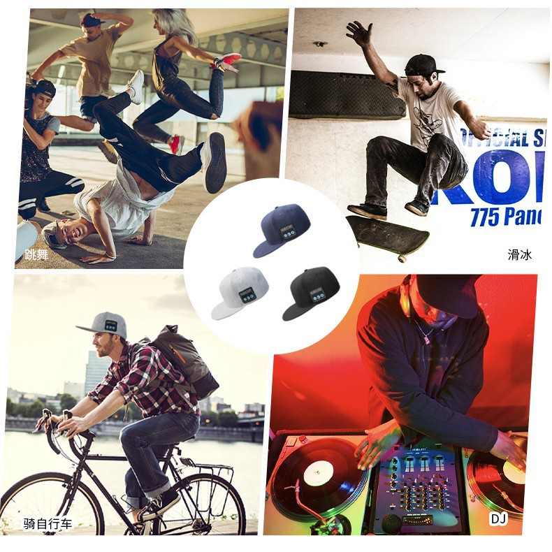 Wireless Bluetooth Music Baseball Cap for Outdoor Running, Leisure and Entertainment, Cool Music Bluetooth Cap