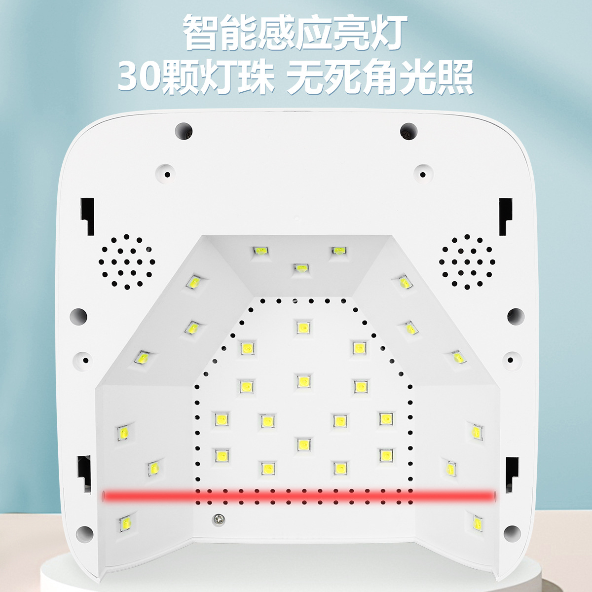 Large Capacity Rechargeable LED UV Lamp Portable Wireless Dual USB Fast Drying Smart Induction Nail Lamp