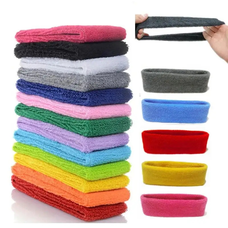 Sweat-absorbing sports headband, anti-sweat headband, yoga fitness running towel headband, basketball badminton unisex