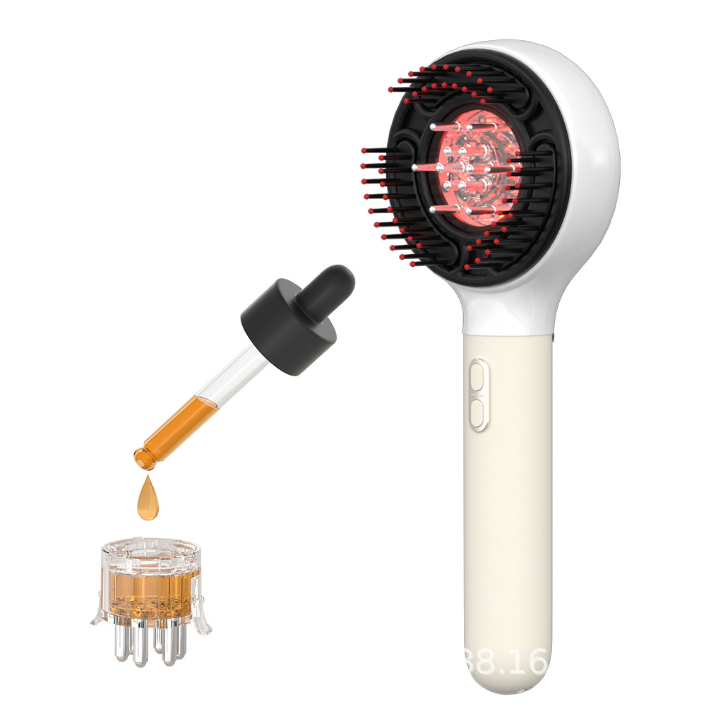 Red Light Microcurrent Scalp Applicator Electric Head Massage Instrument Comb Conduction Comb Hair Growth Liquid Applicator Fully Automatic