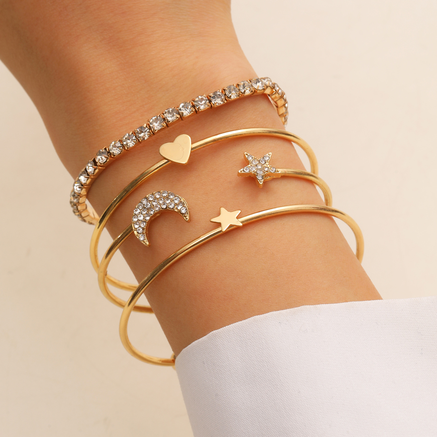 New Chain Bracelet Set Women Multi-Layer Simple Bangle Accessories