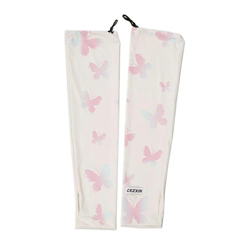 Sun Protection Arm Sleeves Summer Loose Ice Sleeves for Women Outdoor Cycling Driving Sunshade UV Protection Butterfly Ice Silk Sleeves