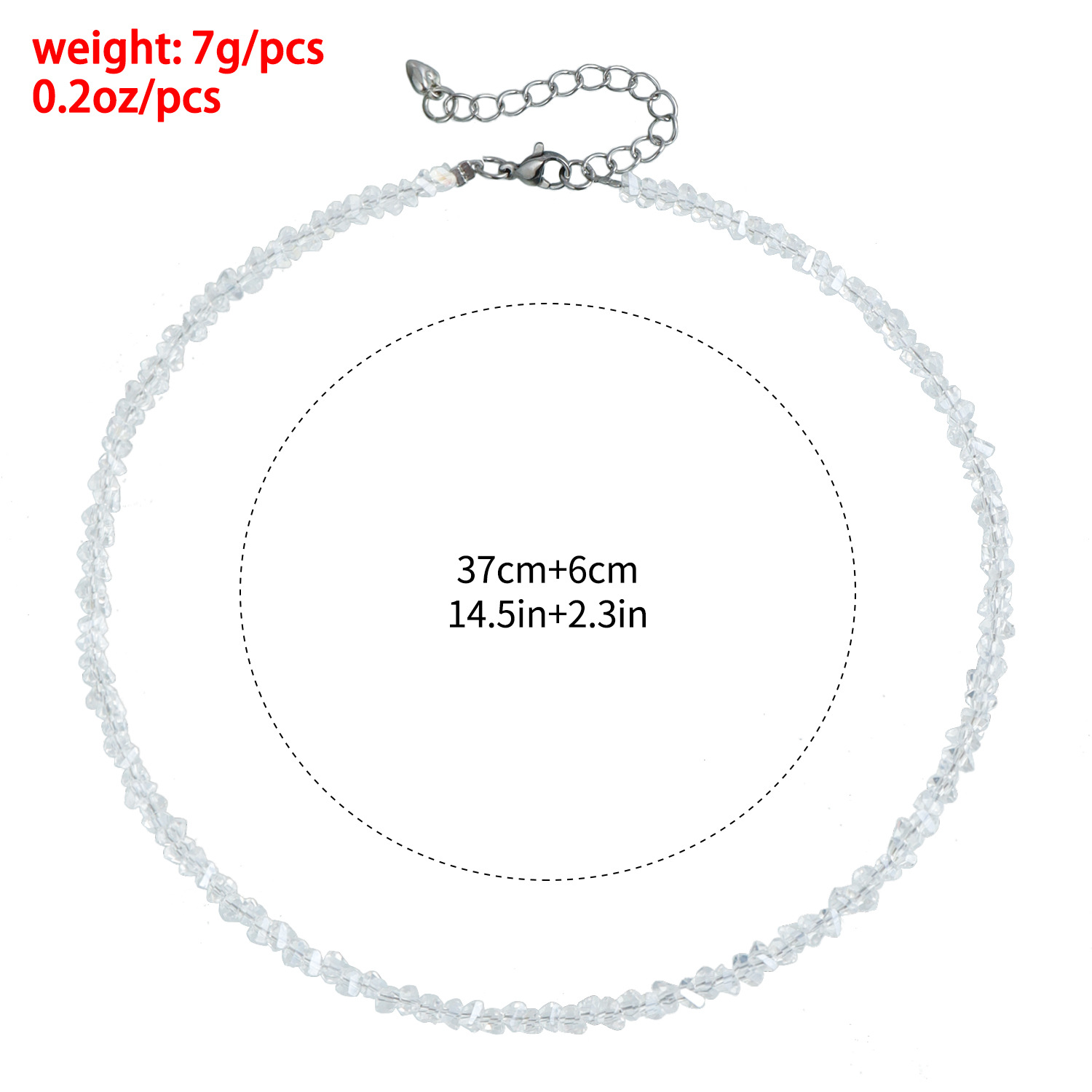 Accessories Multi-faceted Glass Crystal Necklace for Women Simple Choker