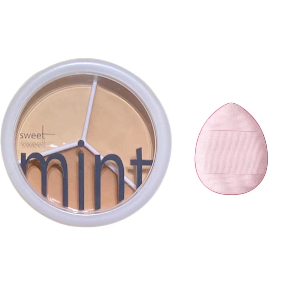 Sweet Mint Three-Color Concealer Cover Spots Acne Marks Dark Circles Tear Trough Contour Foundation Cream