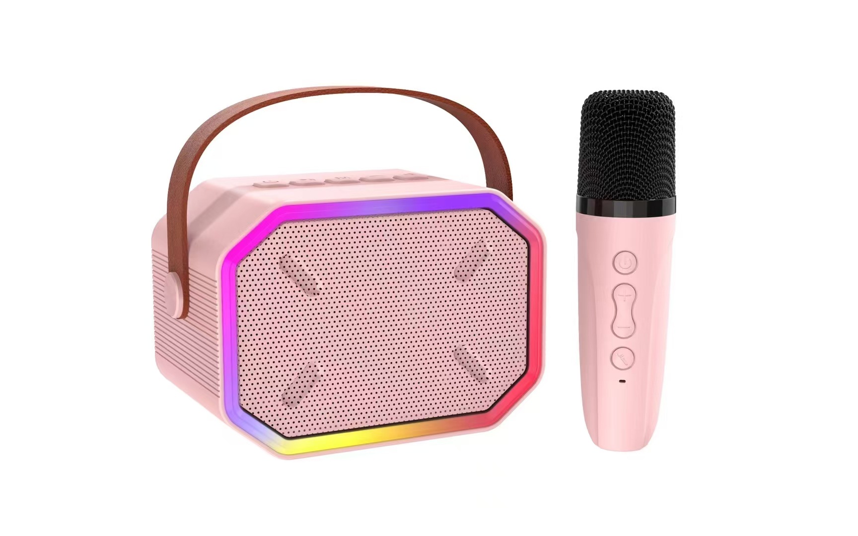 Custom Colorful Bluetooth Audio Home Wireless K Song Microphone All-in-One Outdoor Portable Singing