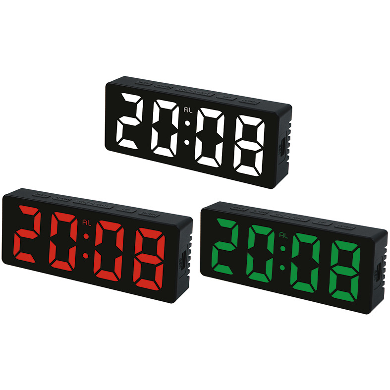 Electronic clock LED large screen USB battery dual use smart temperature and humidity display clock smart temperature and humidity