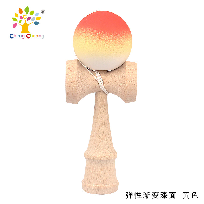 Ken Da Ma Wooden Skill Ball, Kendama Toy for Adults and Children Hand-Eye Coordination Sword Ball PU Paint